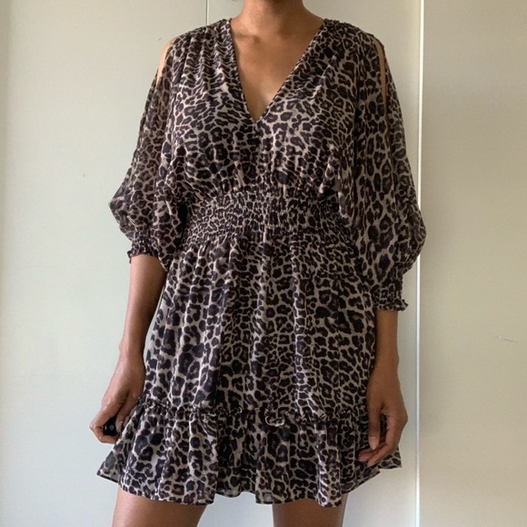 Lovestitch leopard ruffle dress size S - Picture 2 of 6